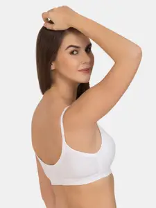Tweens Pack Of 2 White Solid Non-Wired Non Padded Sports Bras TW-9272-2PC-WH-30B
