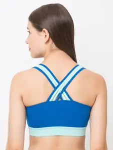 Candyskin Blue Solid Non-Wired Lightly Padded Everyday Bra CSSPORTB02