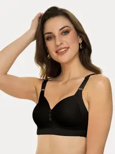 Tweens Pack Of 2 Black Solid Non-Wired Lightly Padded Everyday Bras TLW-321