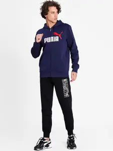 Puma Men Blue Essentials Full Zip Track Hoodie