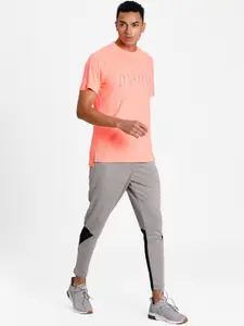 Puma Men Orange Printed Round Neck T-shirt