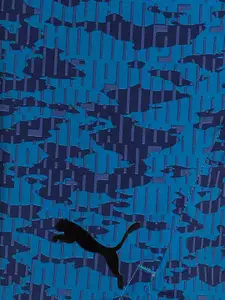 Puma Men Blue Printed Regular Fit 8" dryCELL Sports Shorts