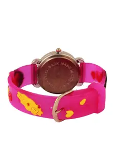 SWADESI STUFF Girls Pink Analogue Watch dora darkpink