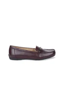Naturalizer Women Brown Solid Loafers
