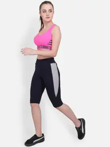 Lebami Pink Self Design Non-Wired Lightly Padded Sports Bra Sport Bra_H.Piink_30A