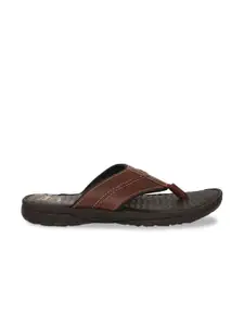Scholl Men Brown Leather Comfort Sandals