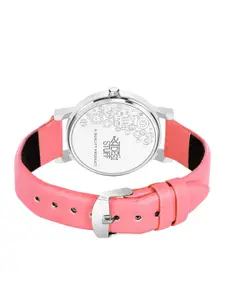 SWADESI STUFF Girls Pink Leather Analogue Watch SDS 117 PINK