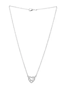 AQUASTREET Women Silver Love Inscribed Pendant