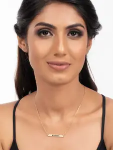 AQUASTREET Women Gold-Plated Pendant With Chain