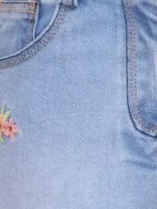 CUTECUMBER Girls Blue Regular Fit Mid-Rise Clean Look Jeans