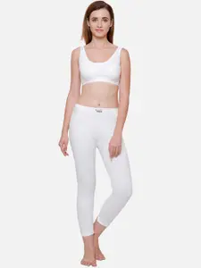 BODYCARE INSIDER Women Off-White Solid Slip Thermal Top B206_100