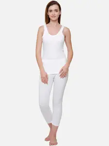 BODYCARE INSIDER Women Off-White Solid Thermal Top
