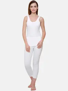 BODYCARE INSIDER Women Off-White Solid Thermal Top B207_85