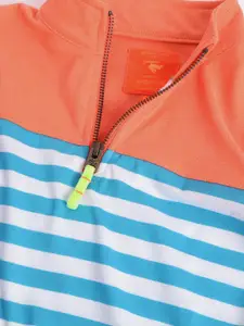 Cherry Crumble Boys Blue & Orange Striped Sweatshirt