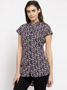 Purple State Women Multicoloured Printed Shirt Style Top