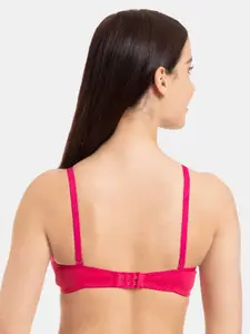 KOMLI Pack of 2 Pink Solid Non-Wired Non Padded Everyday Bra K-9103