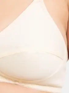 KOMLI White Solid Non-Wired Non Padded Everyday Bra
