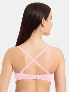 KOMLI Pink Solid Non-Wired Non Padded Everyday Bra