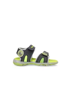 Bubblegummers Boys Green & Grey Sport Sandals