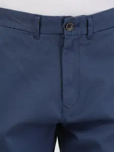 t-base Men Blue Solid Slim Fit Chino Shorts