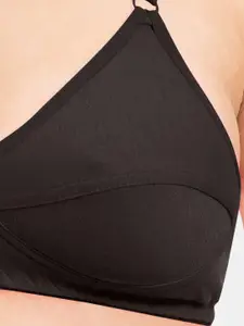 KOMLI Black & White Solid Non-Wired Non Padded Everyday Bra