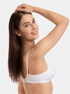 KOMLI Pack Of 2 White Solid Non-Wired Heavily Padded Everyday Bra
