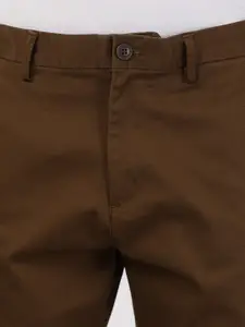 t-base Men Brown Solid Slim Fit Regular Shorts