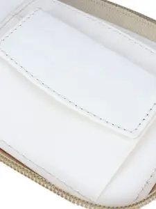 TnW Women White & Black Printed Two Fold Wallet