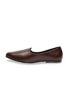 Teakwood Leathers Men Brown Leather Mojaris