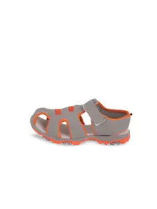 Yellow Bee Boys Grey & Orange Comfort Sandals