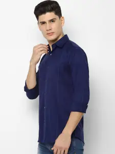 Allen Solly Men Blue Slim Fit Solid Casual Shirt