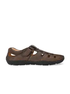 SHENCES Men Coffee Brown Sandals