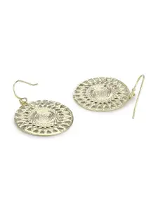 Estele Gold-Plated Circular Drop Earrings