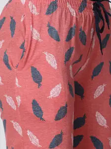 Kryptic Women Pack of 2 Printed Pure Cotton Lounge Pants