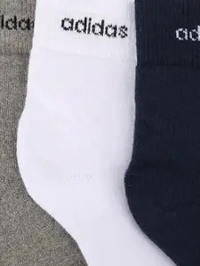 Adidas Men Pack Of 3 Assorted Ankle-Length Socks