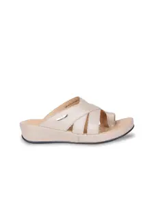 Scholl Women Beige Solid Sandals