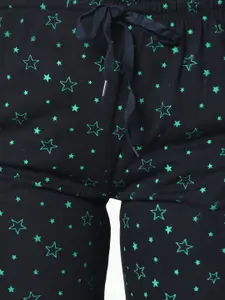 MACK JONNEY Women Pack of 2 Grey & Navy Blue Solid Lounge Pants