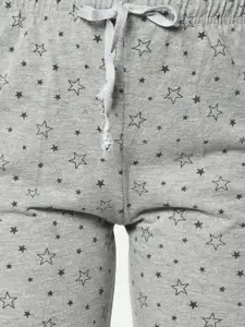 MACK JONNEY Women Pack of 2 Navy Blue & Grey Printed Lounge Pants