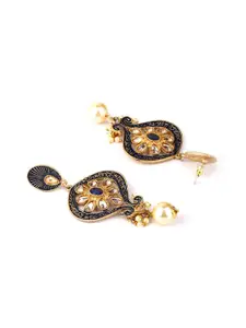 Priyaasi Blue Contemporary Drop Earrings