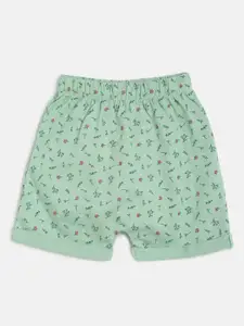 MINI KLUB Girls Multicoloured Pack of 3 Printed Regular Fit Shorts
