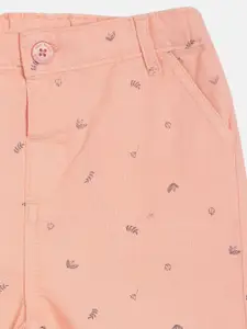 MINI KLUB Boys Pink Printed Regular Fit Regular Shorts