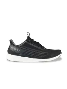FURO by Red Chief Men Black Mesh Mid-Top Running Shoes