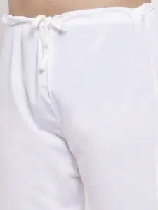 Jompers Men Turquoise Blue Embroidered Kurta with Pyjamas