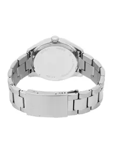 Fossil Men Silver-Toned & Black Multi Function Watch FS5631