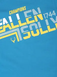 Allen Solly Junior Boys Blue Printed Round Neck T-shirt
