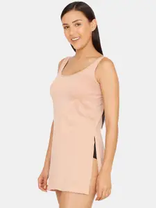 Zivame Women Beige Solid Kurti-Slip Camisole ZI60AJCORE0SKIN