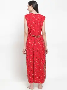 Secret Wish Red Printed Nightdress