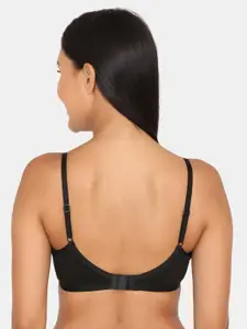 Zivame Black Solid Non-Wired Non Padded T-shirt Bra ZI1885