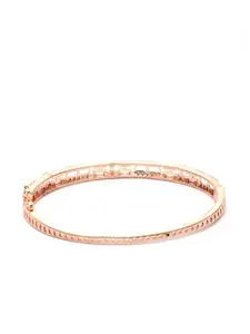 Bhana Fashion Rose Gold-Plated Handcrafted Bangle-Style Bracelet