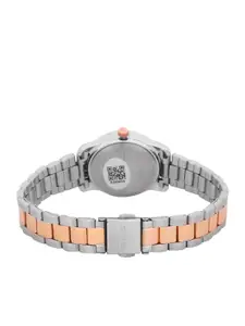 Timex Women Silver-Toned & Rose Gold Analogue Watch TWEL11509
